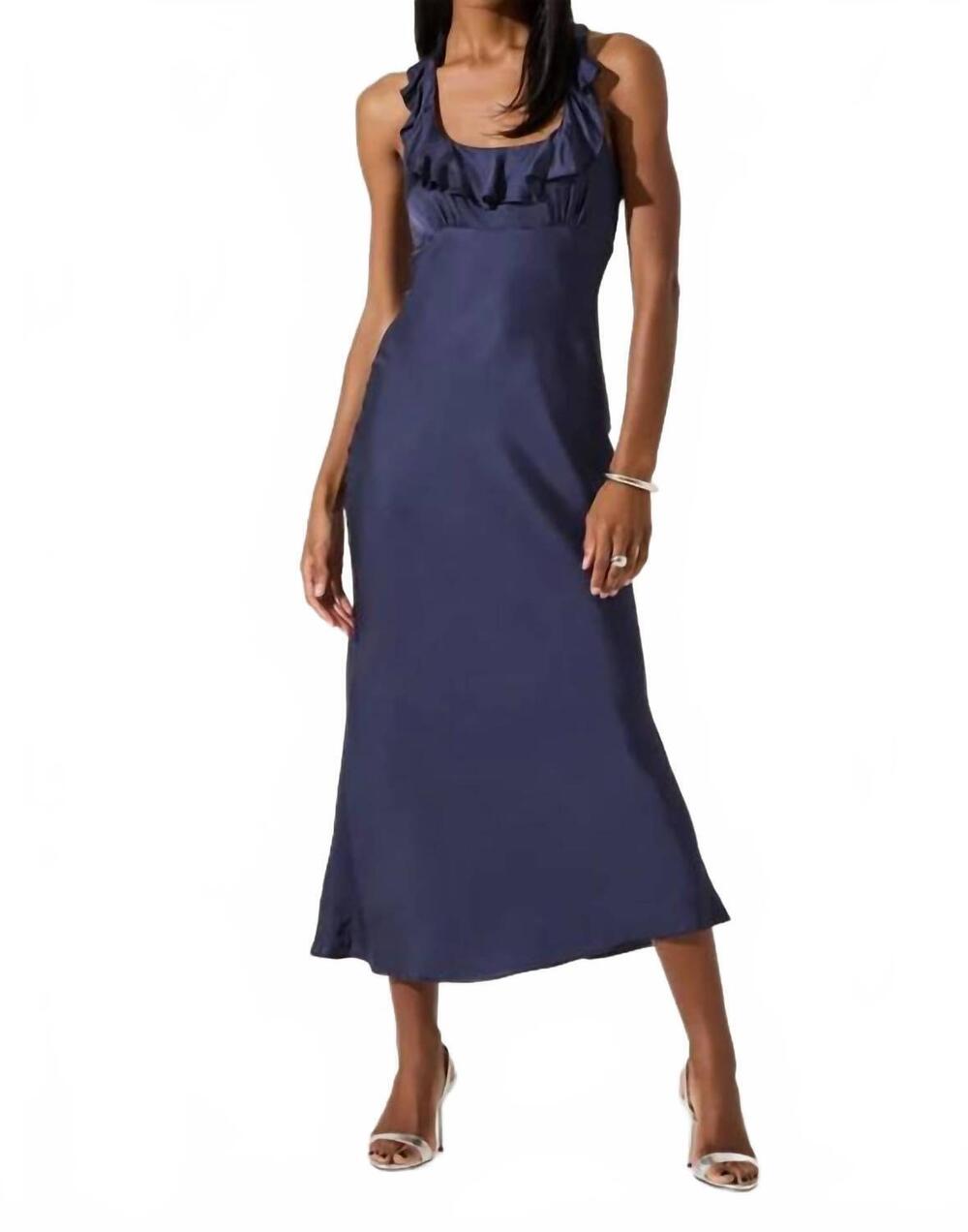 NEW ASTR morrigan maxi dress in navy